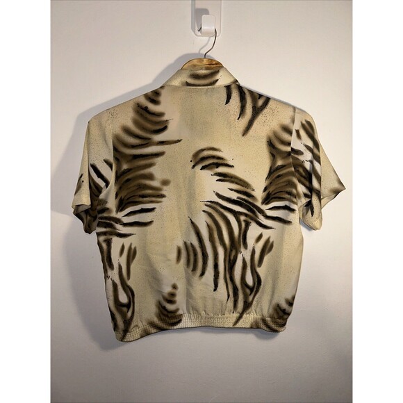 D’Accord Polo Shirt Men’s Short Sleeve Elastic Bottom Large Brown Tan - Picture 6 of 7